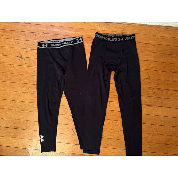 2pr Under Armour Cold Gear Compression Legging Pants Boys YMD